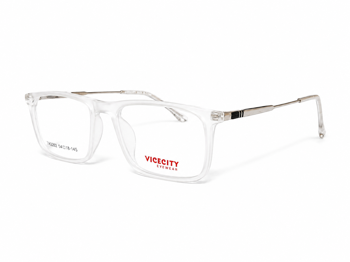 Clear Frost Rectangle Eyeglasses Frame – Lightweight  Eyewear for Men & Women