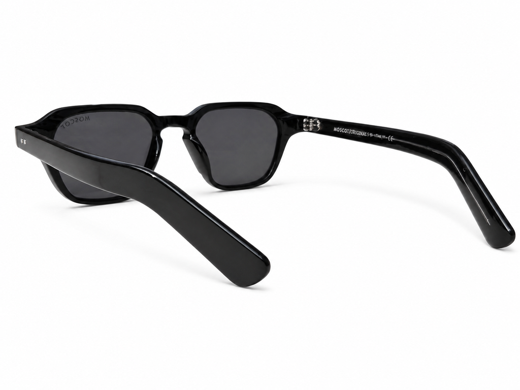 Bold Geometry – Premium Glossy Black Unisex Sunglasses