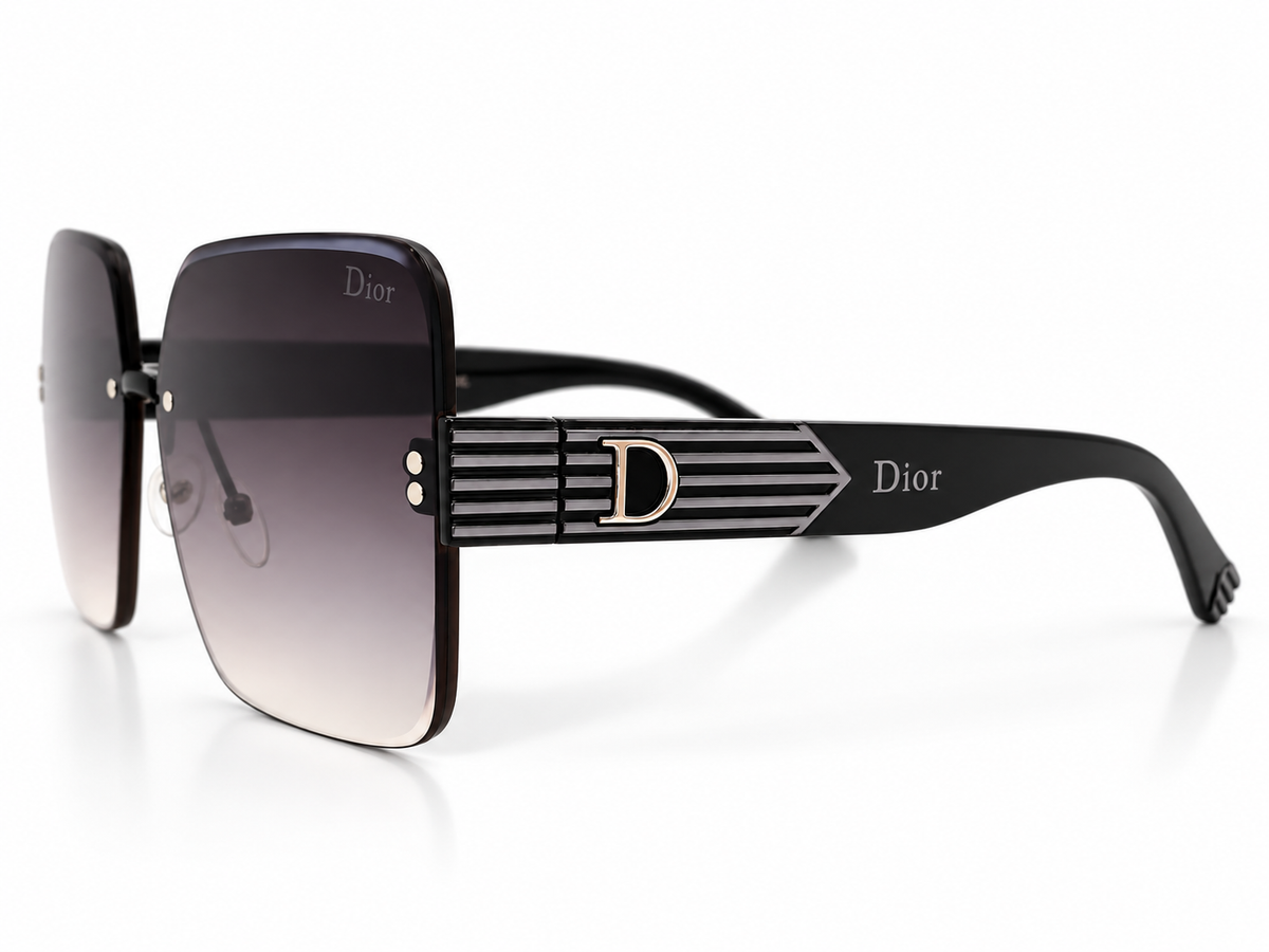 Luxury Oversized Square Rimless Sunglasses – Gradient Lens