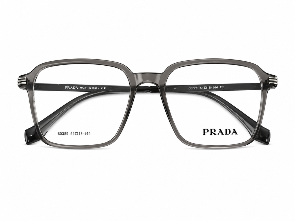 Luxury Square Eyeglasses - Metallic Sides