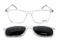 Magnetic Clip-On Eyeglasses – Transparent Frame