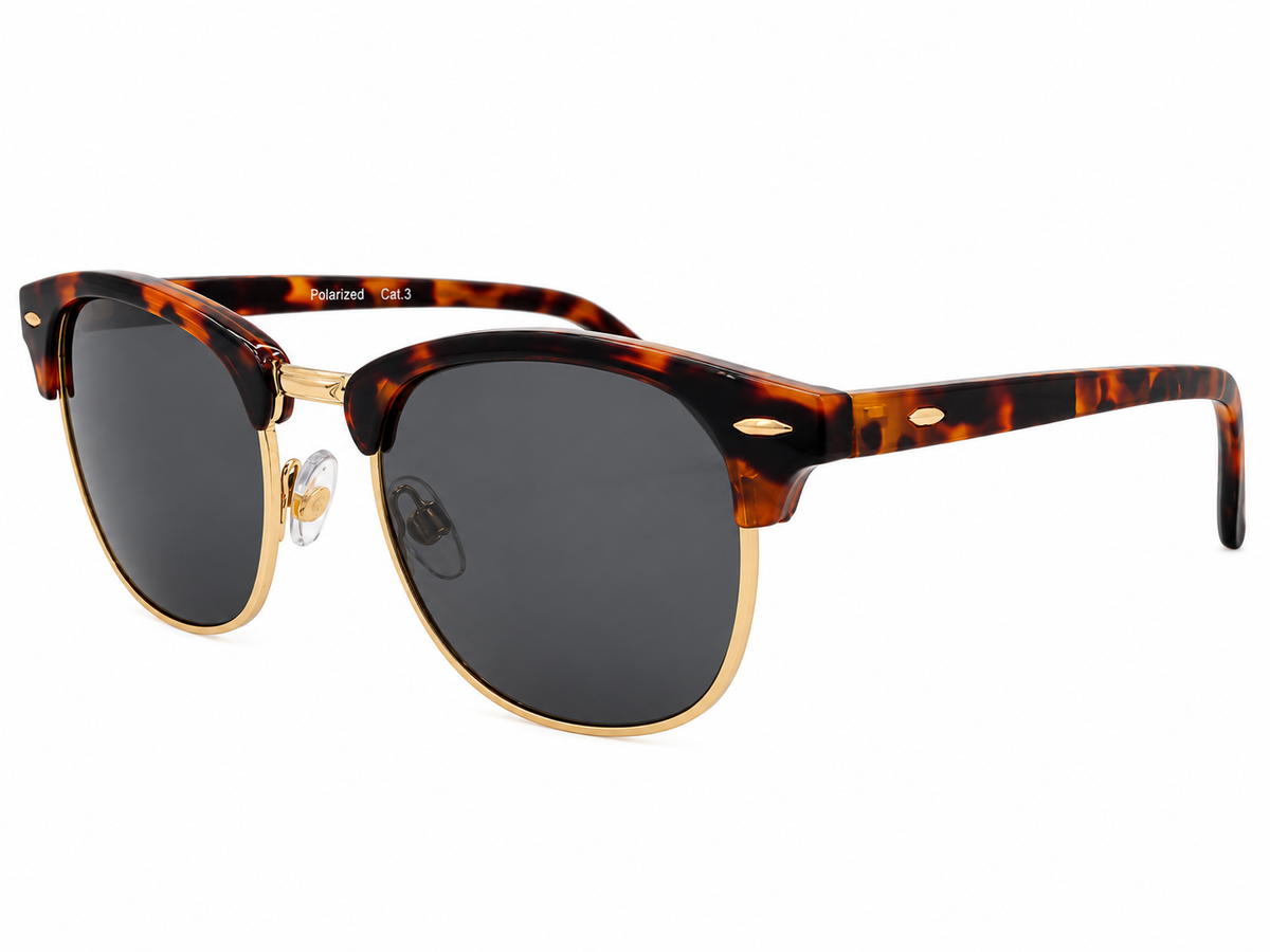 Foster Grant Polarized Sunglasses – Tortoiseshell & Gold Clubmaster Sunglass