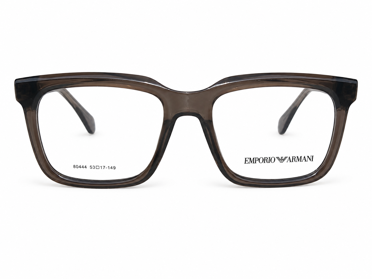 Premium Square Eyeglasses – Transparent Smoke Grey Frame | 53-17-149