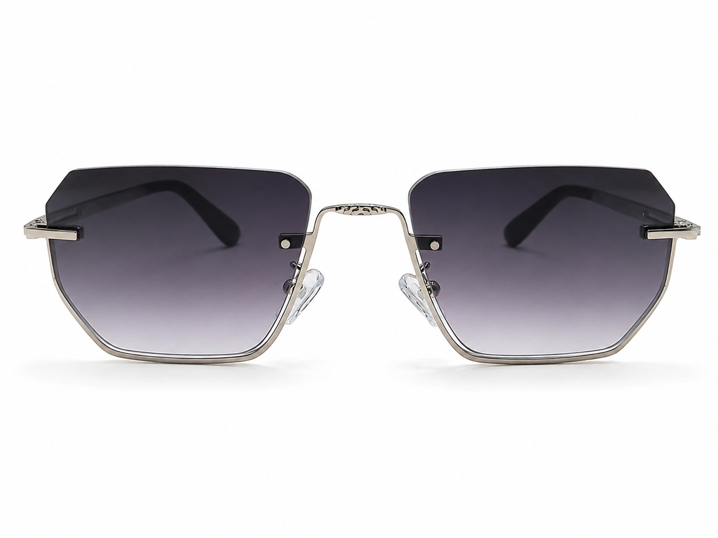 Geometric Rimless Sunglasses