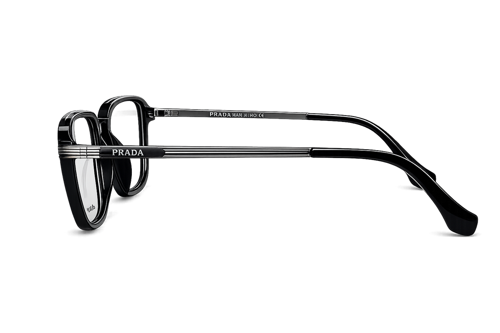 Luxury Square Eyeglasses - Metallic Sides