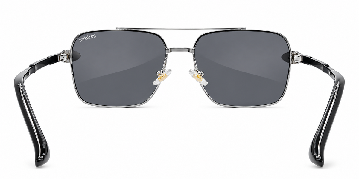 Luxury Square Double Bridge Sunglasses – Designer Temples