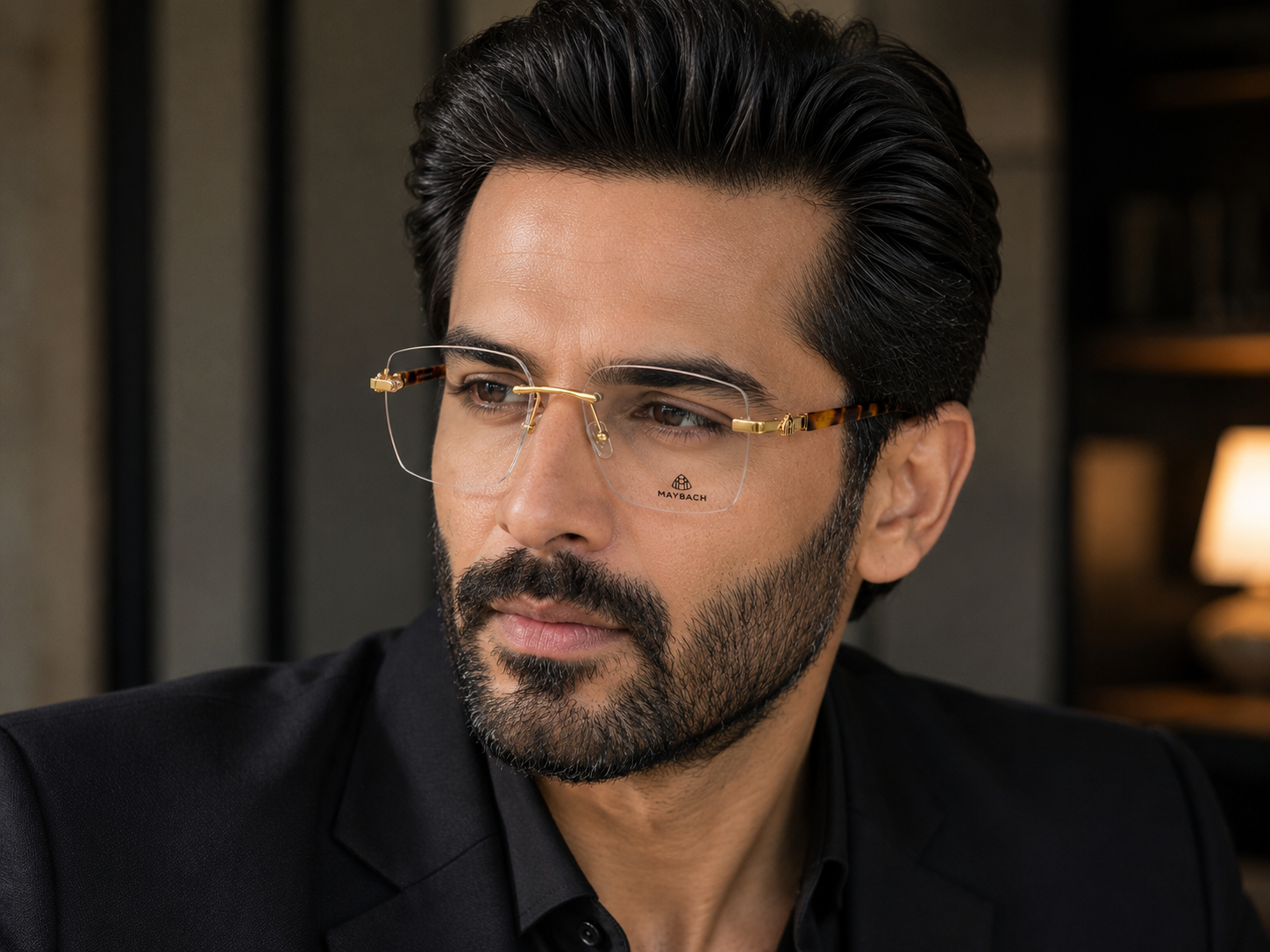 Maybach Rimless Gold Eyeglasses – Premium Luxury Frame
