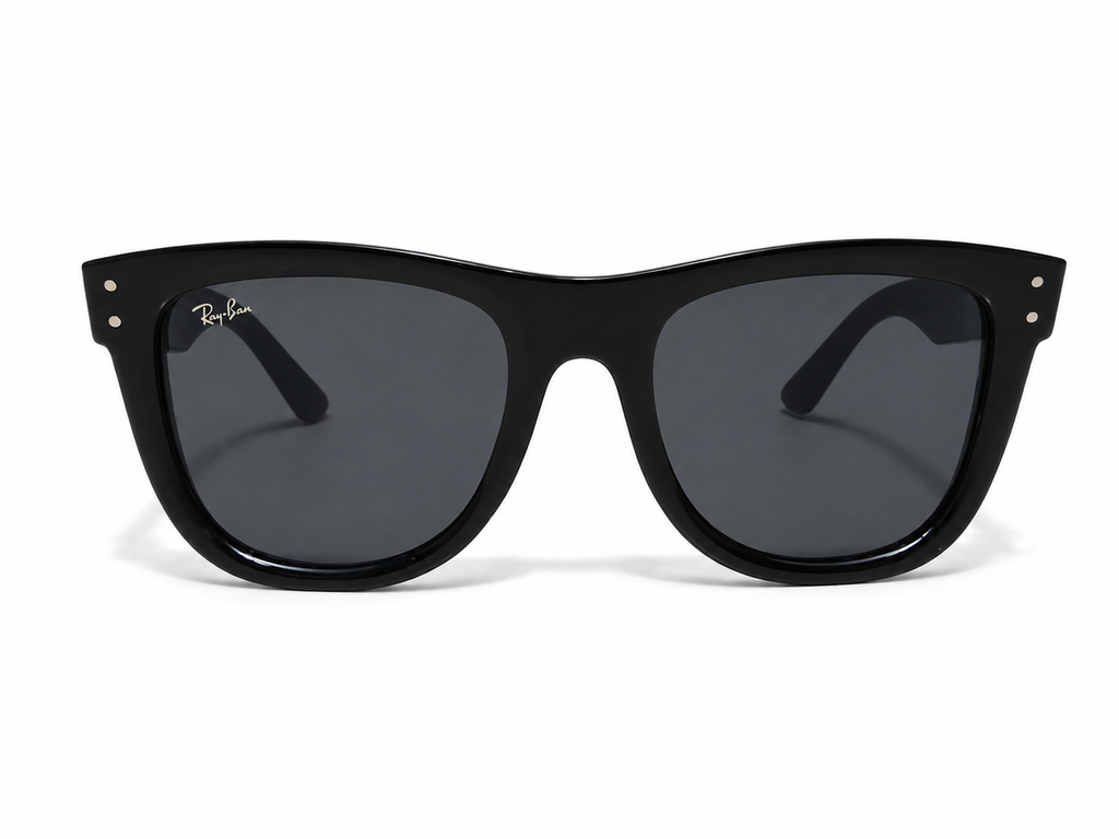 Oversized Square Wayfarer Sunglasses – Unisex Black Frame