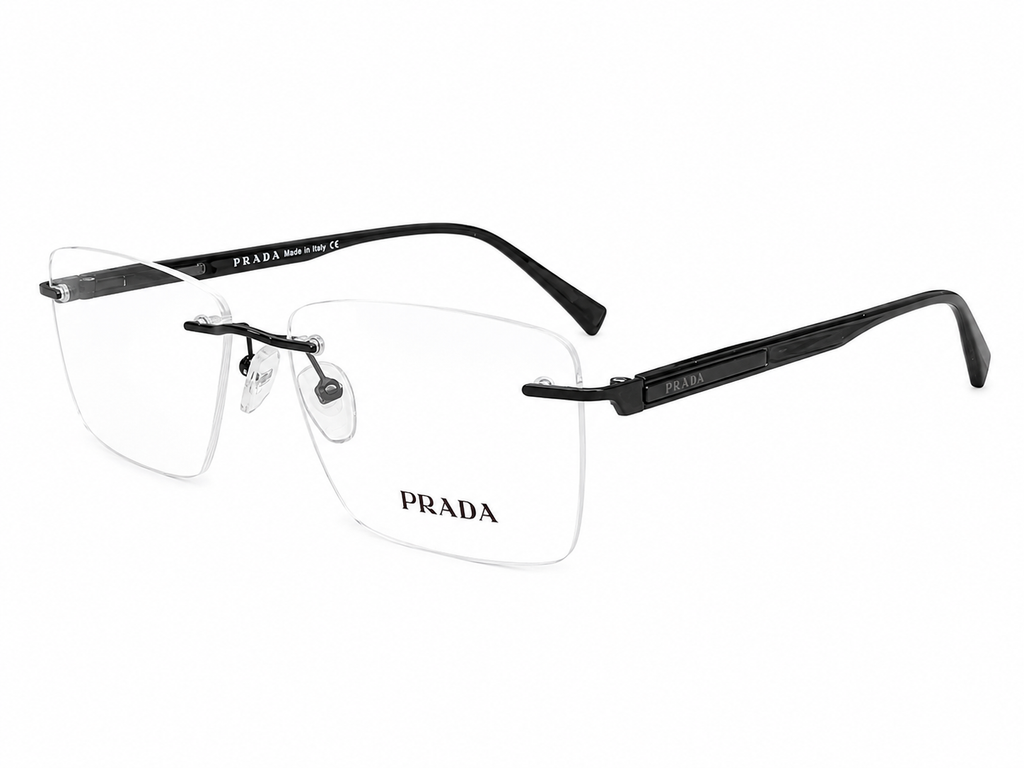 Rimless Square Eyeglasses Frame for Unisex