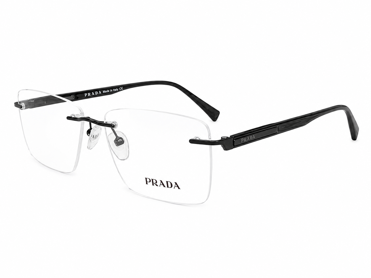 Rimless Square Eyeglasses Frame for Unisex