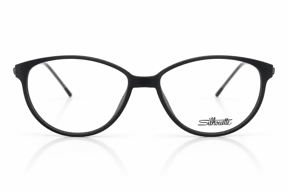 Matte Finish Cat-Eye Eyeglasses Frame