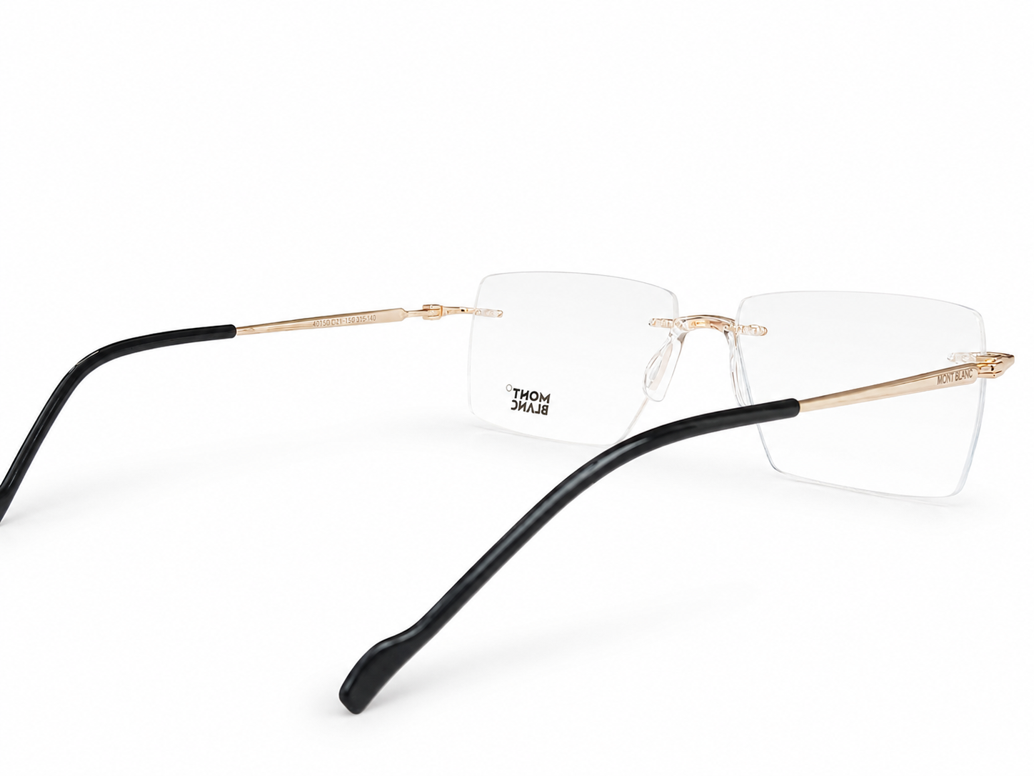 Modern Rimless Rectangular Eyeglasses – Lightweight Unisex Frame