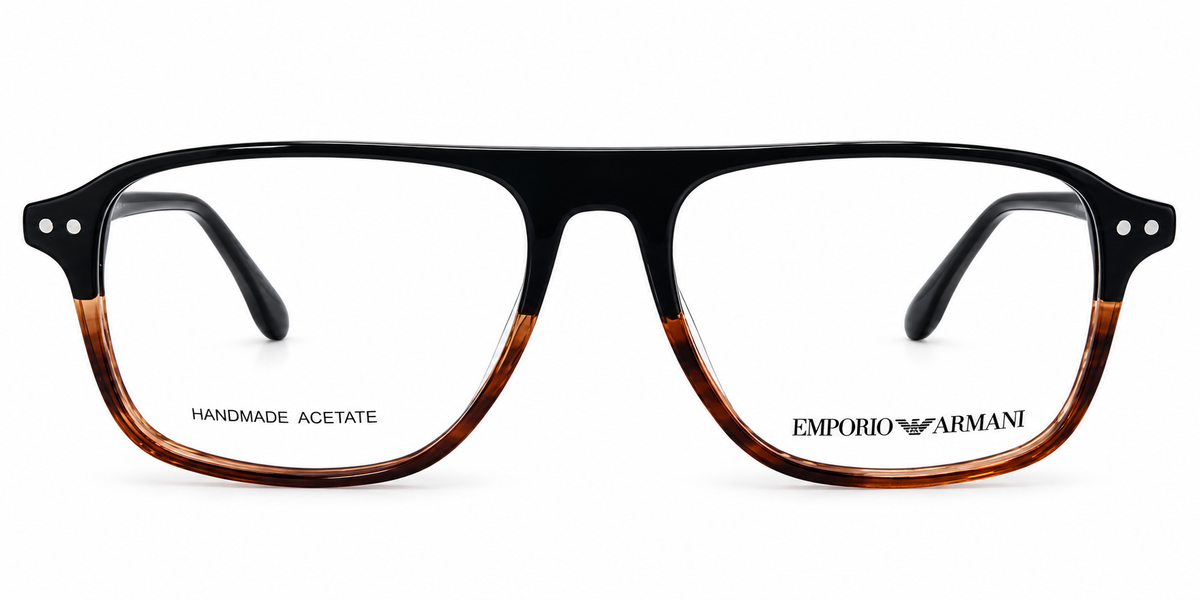 2-in-1 Polarized Clip-On Eyeglasses | Rectangular Acetate Optical Frame