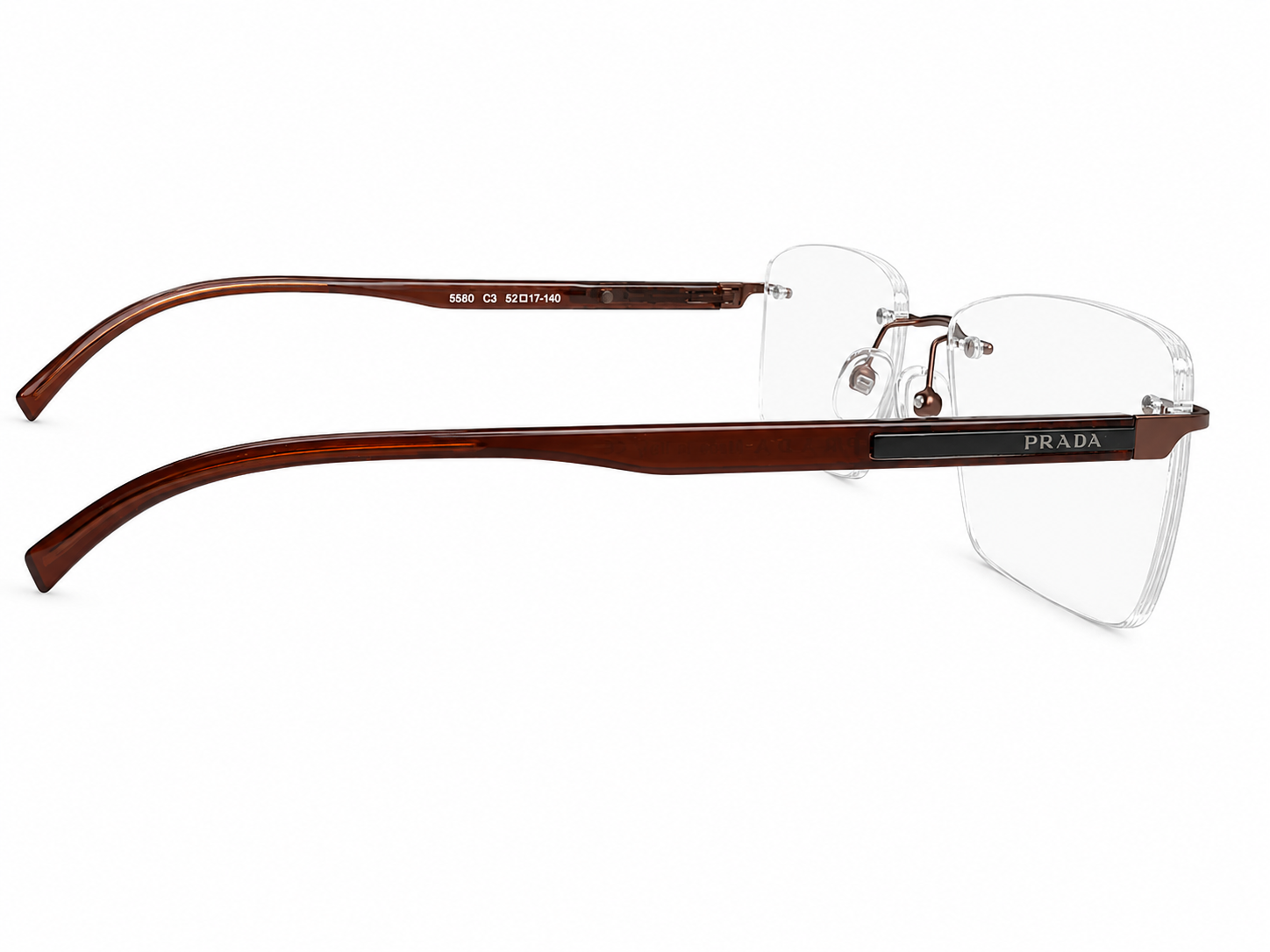 Rimless Square Eyeglasses Frame for Unisex