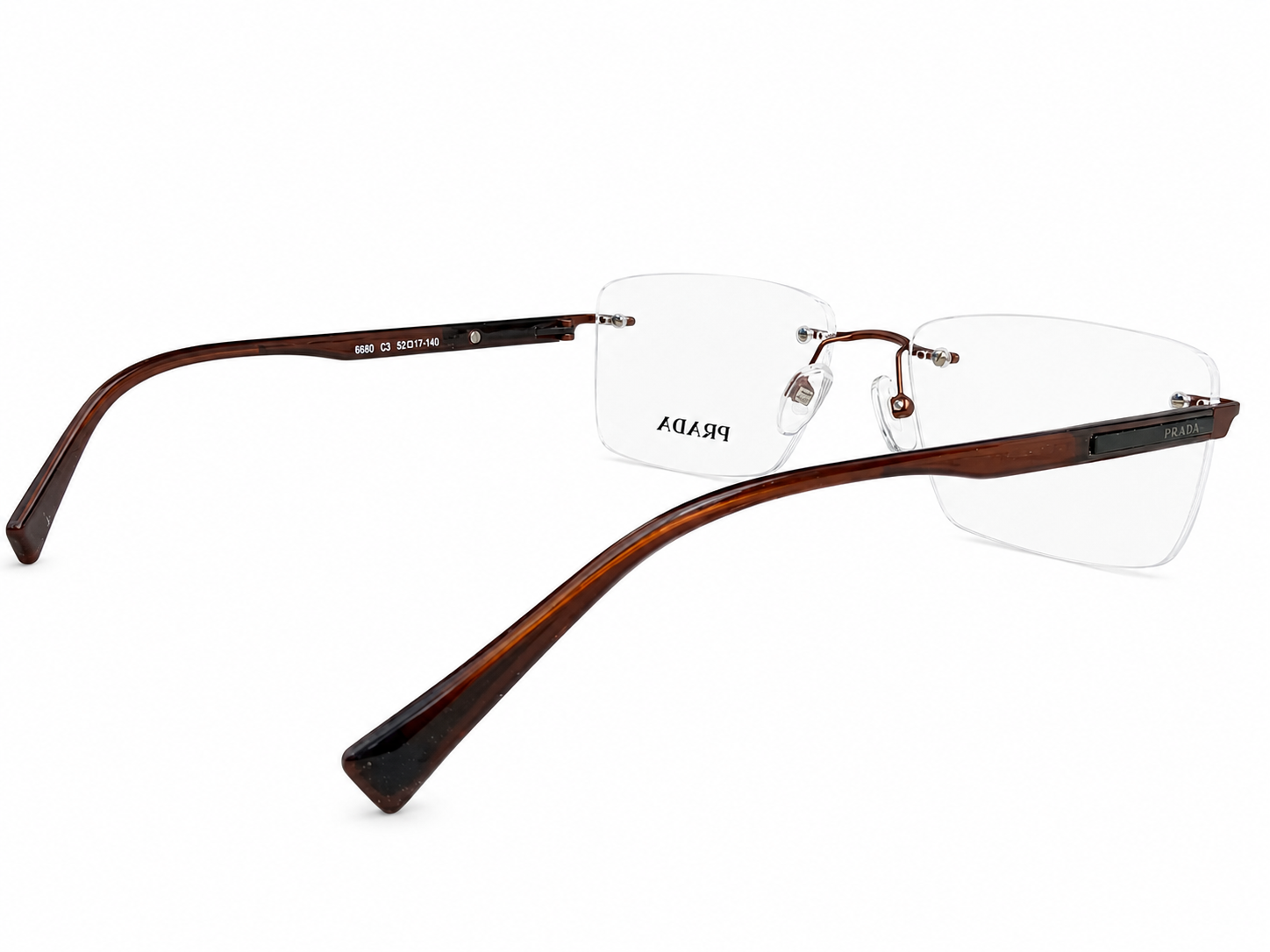 Rimless Square Eyeglasses Frame for Unisex