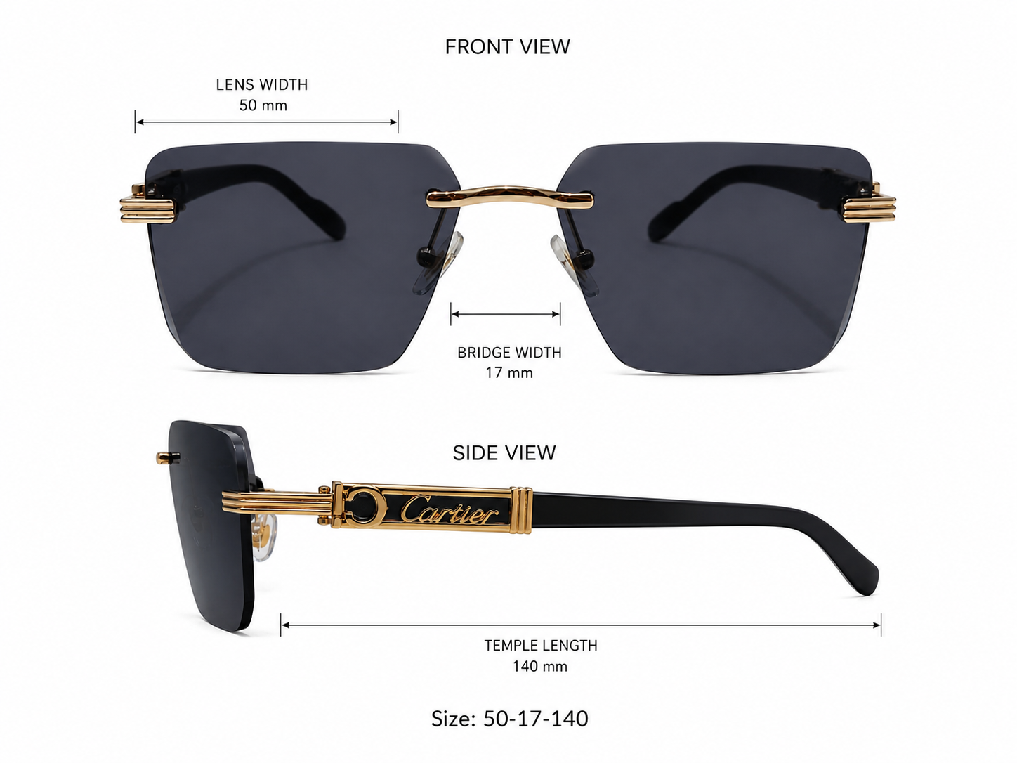 Rimless Sunglasses