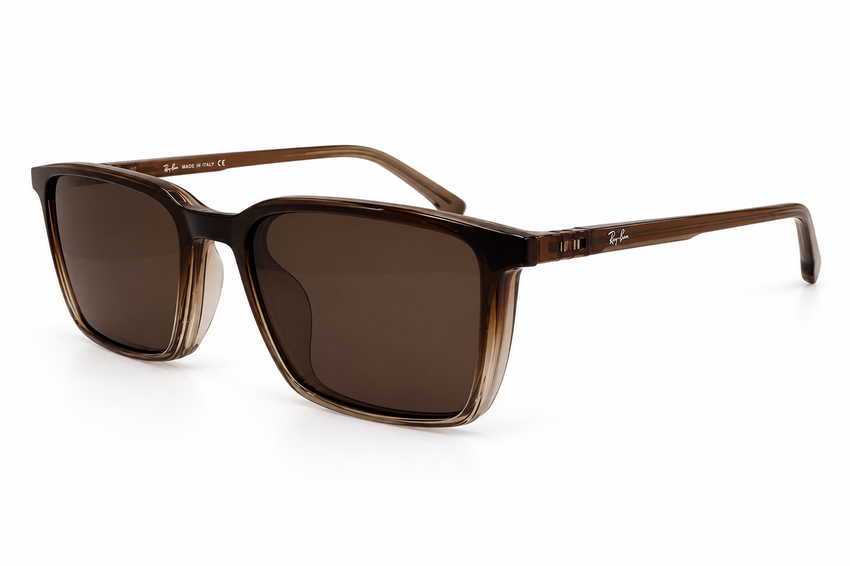 Rectangular Eyeglasses with Polarized Clip-On Sunglass Attachment – 8090