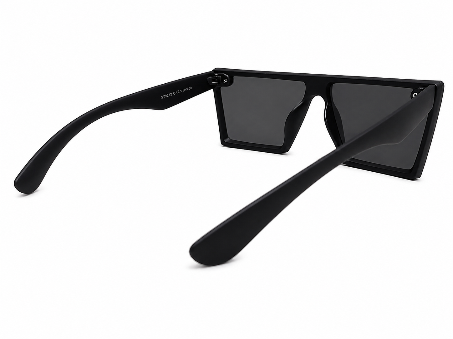 Shield Square Sunglasses – Unisex | Matte Black Frame