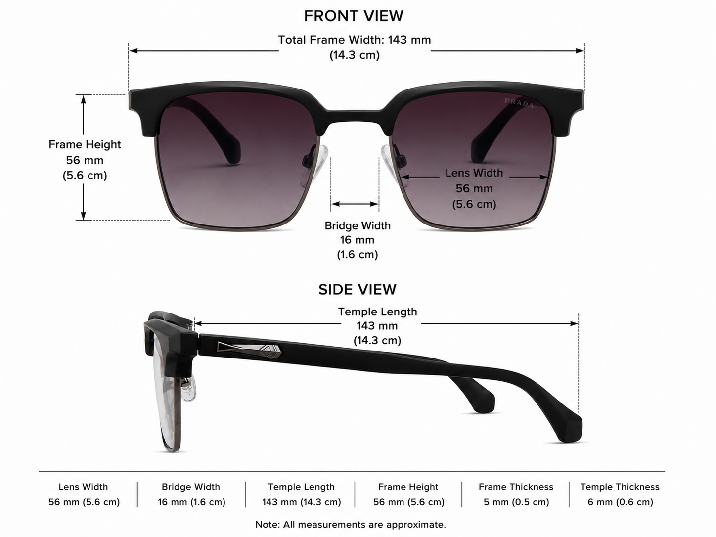 Square Club Master Sunglasses for Men & Women
