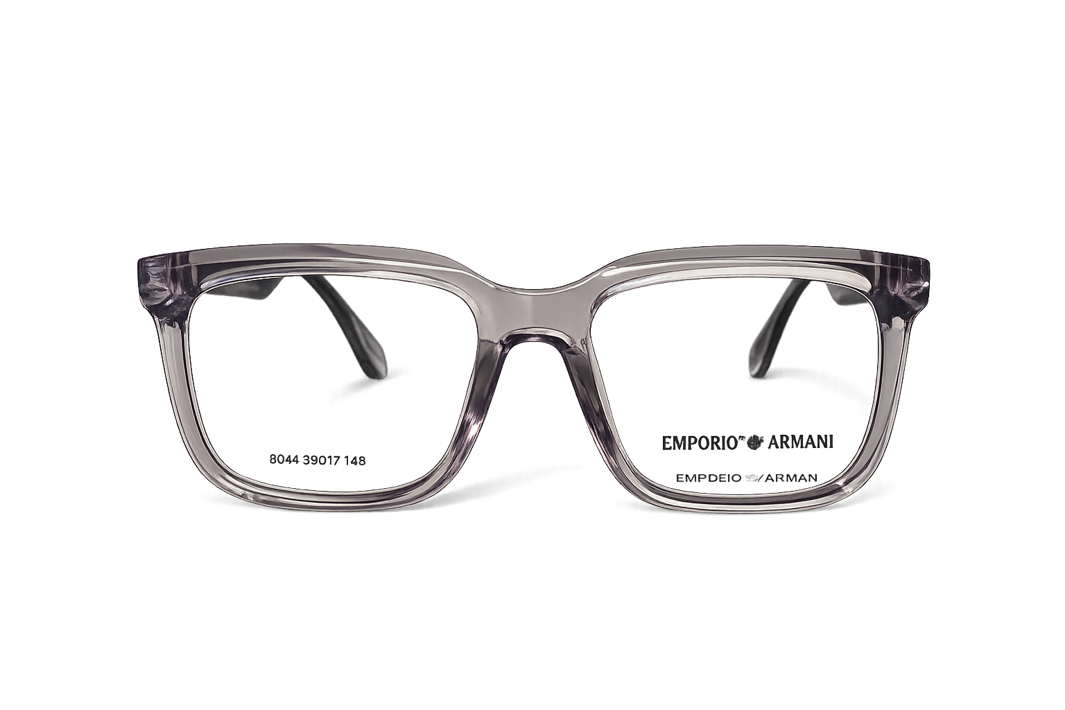 Premium Square Eyeglasses – Transparent Smoke Grey Frame | 53-17-149
