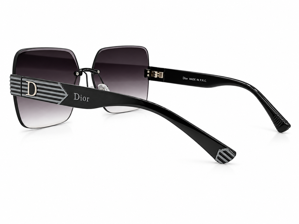 Luxury Oversized Square Rimless Sunglasses – Gradient Lens