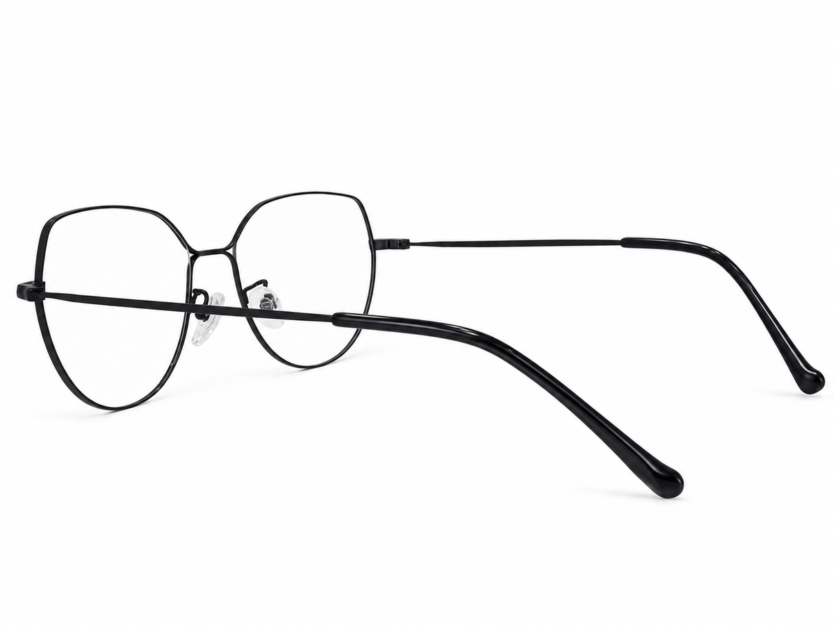 Elegant Geometric Butterfly Metal Eyeglasses for Women