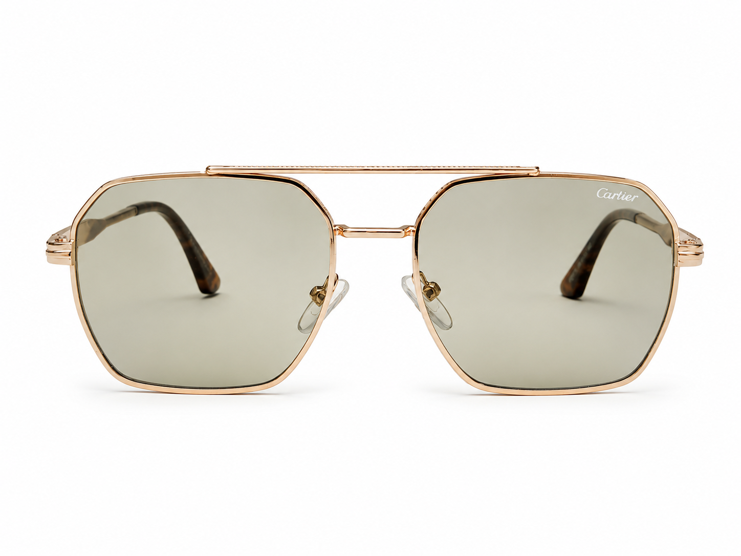 Oversized Geometric Double-Bridge Sunglasses – Unisex