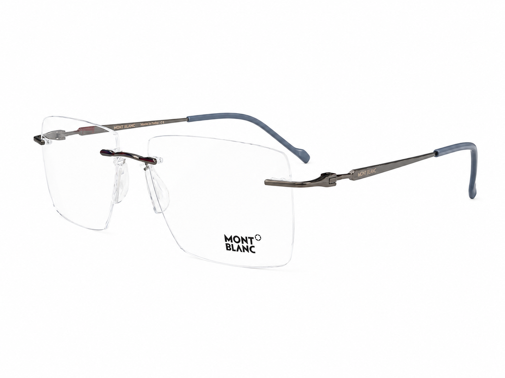 Modern Rimless Rectangular Eyeglasses – Lightweight Unisex Frame