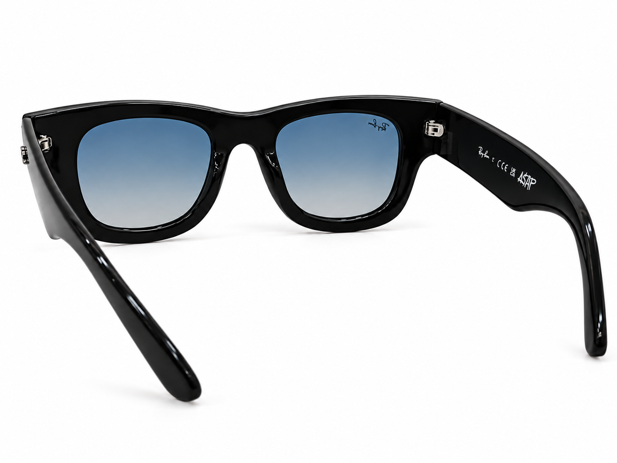 The Bold One – Chunky Wayfarer Sunglasses with Ice Blue Gradient Lenses
