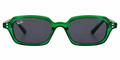 Crystal Emerald Green Unisex Rectangular Sunglasses – Premium Trendy Eyewear