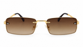 Luxury Rimless Brown Gradient Sunglasses – Gold Rope Temple Square