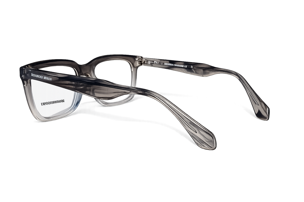 Premium Square Eyeglasses – Transparent Smoke Grey Frame | 53-17-149