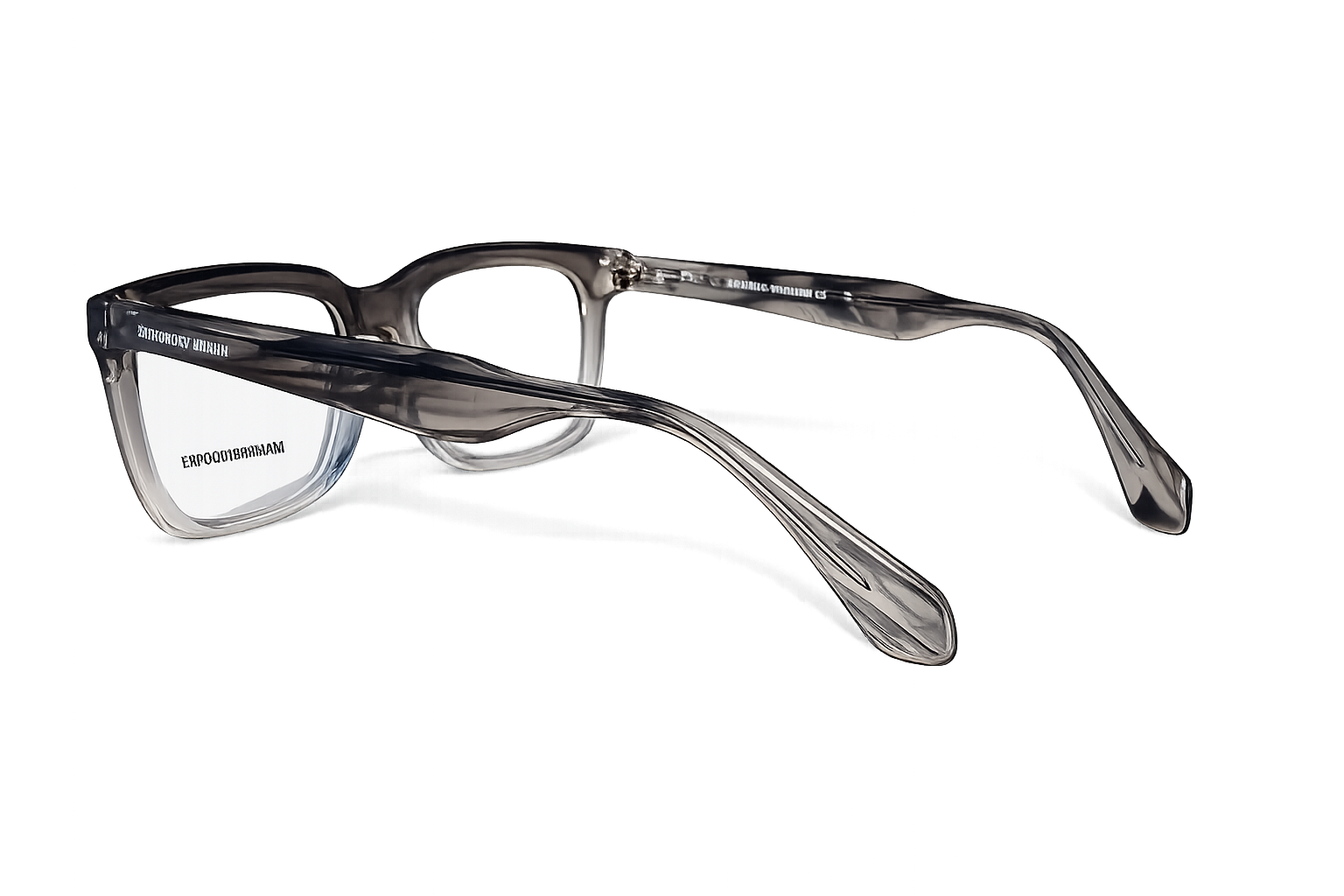 Premium Square Eyeglasses – Transparent Smoke Grey Frame | 53-17-149