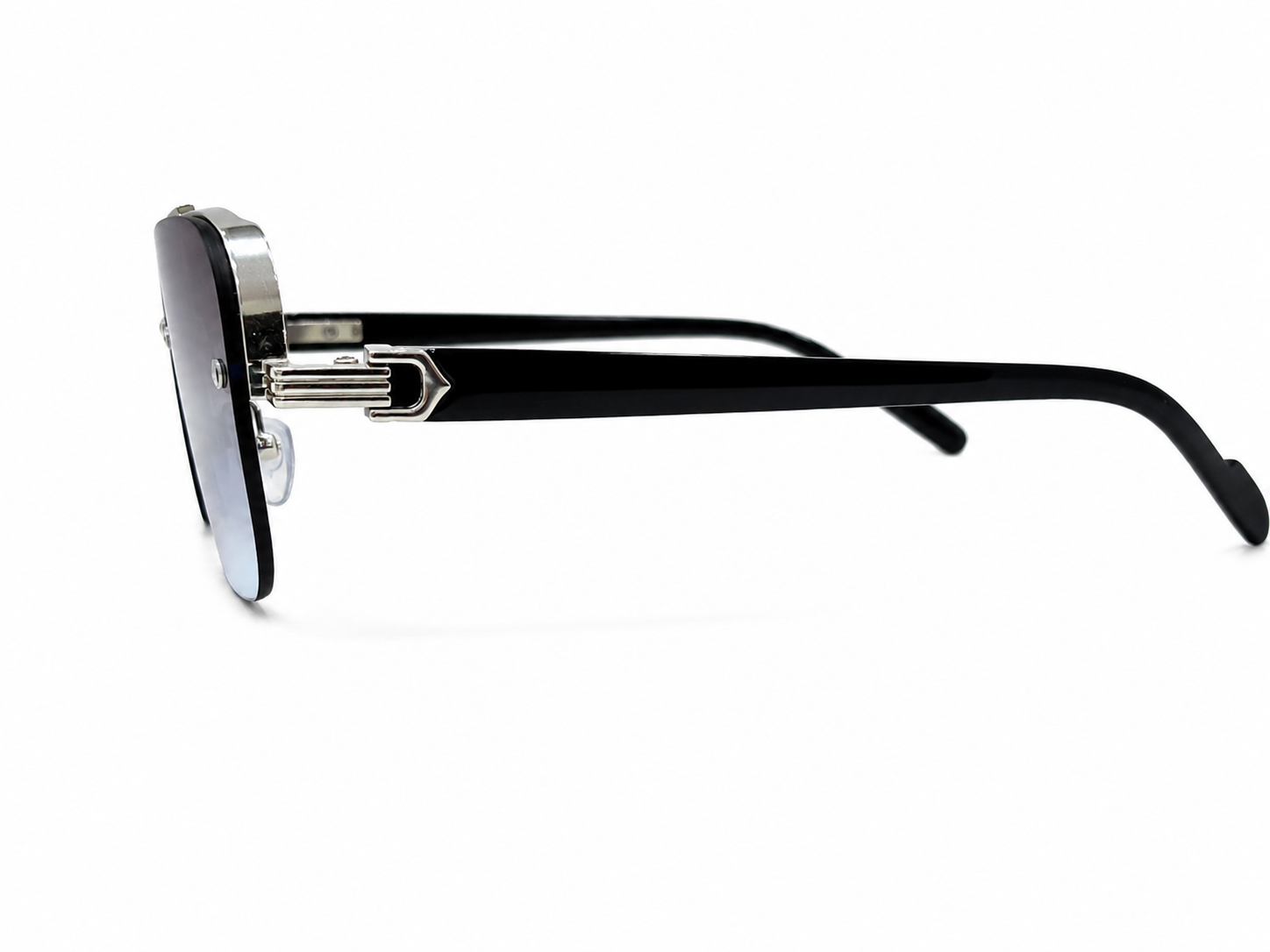 Desire Luxury Square Gradient Sunglasses – Black & Silver Frame