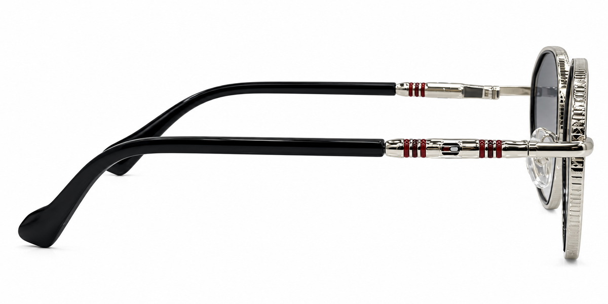 Geometric Metal Frame Sunglasses