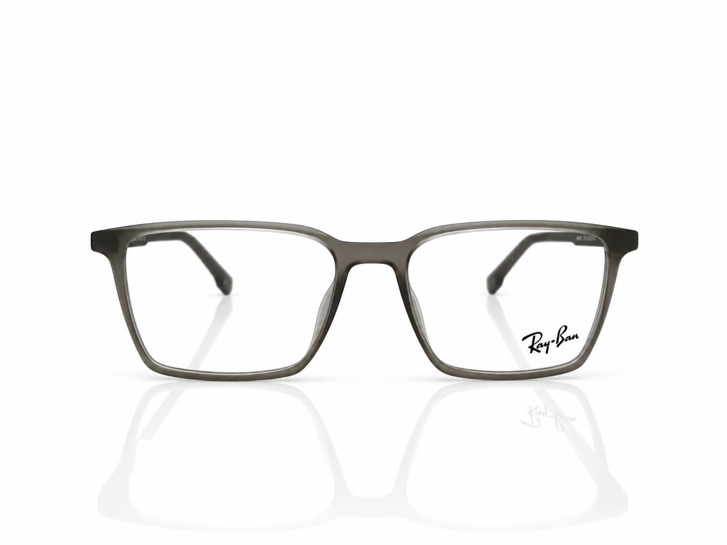 Rectangular Eyeglasses with Polarized Clip-On Sunglass Attachment – 8090