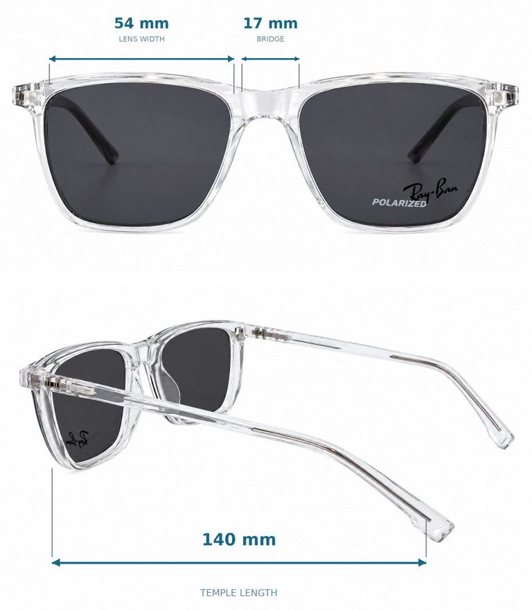 RX8092 2-in-1 Polarized Magnetic Attachment Glasses