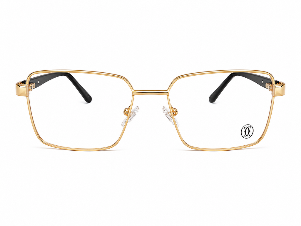 Modern Square Metal Eyeglasses Frame for Men & Women