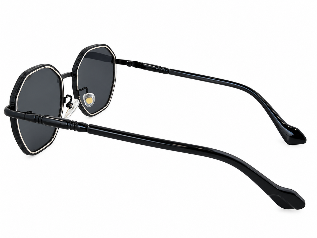 Geometric Metal Frame Sunglasses