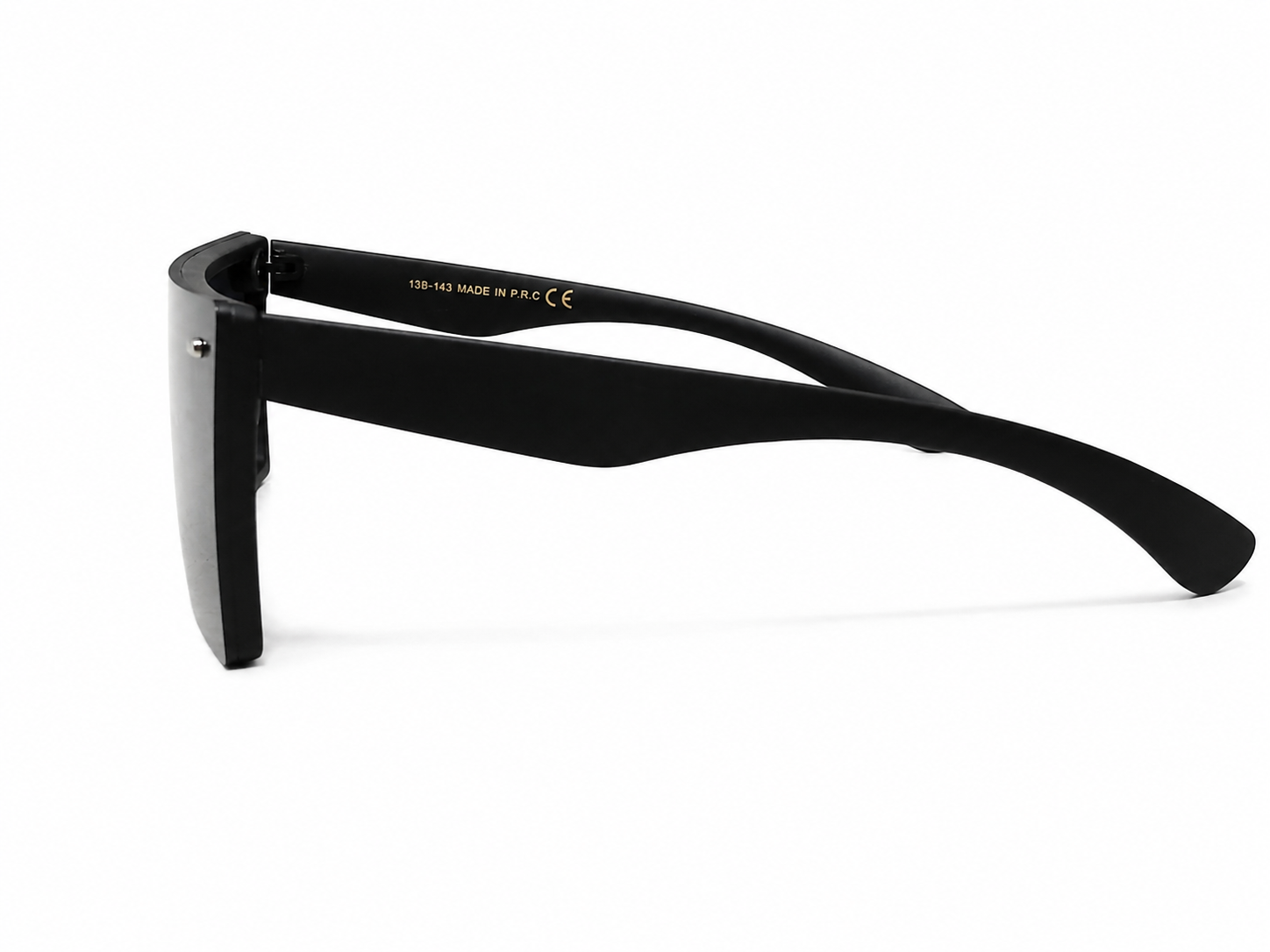 Shield Square Sunglasses – Unisex | Matte Black Frame