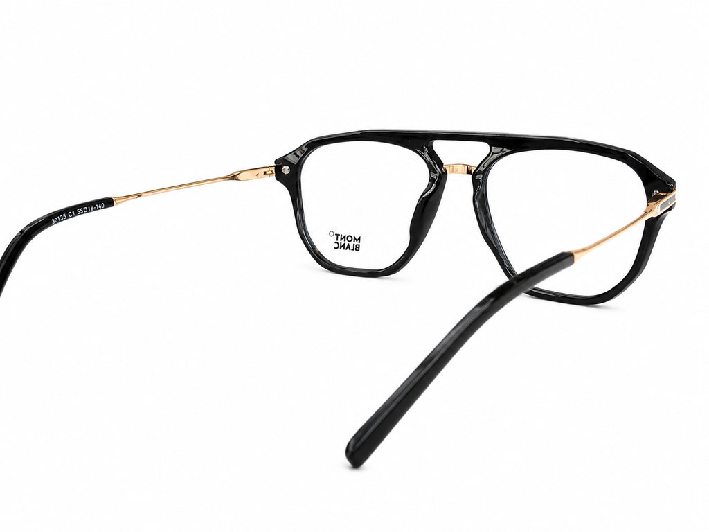 Valiant Double-Bridge Geometric Square Optical Frame