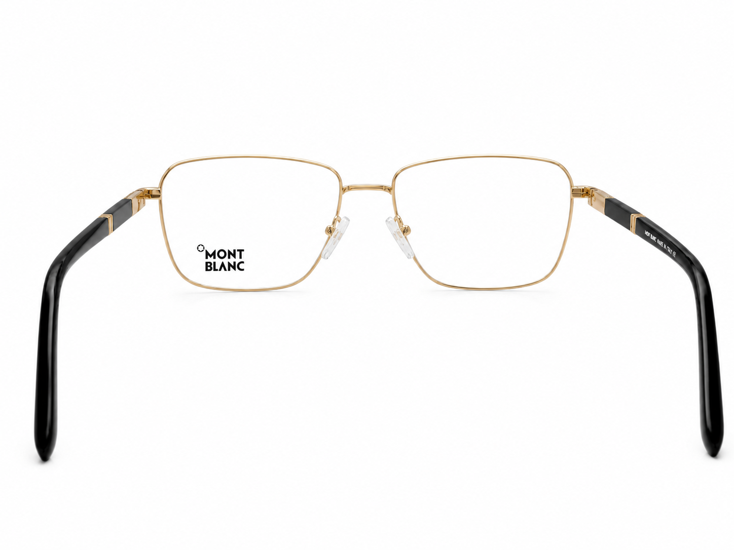 Luxury Metal Square Eyeglass Frame – Black Temples