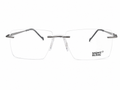 Modern Rimless Rectangular Eyeglasses – Lightweight Unisex Frame
