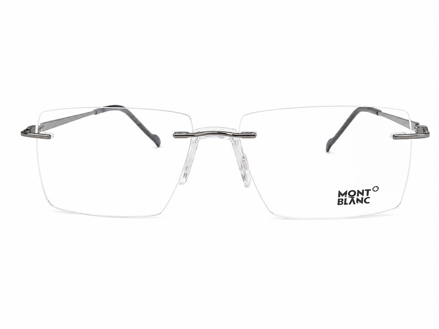 Modern Rimless Rectangular Eyeglasses – Lightweight Unisex Frame
