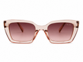 Oversized Square Gradient Sunglasses – Transparent Peach Frame | Unisex
