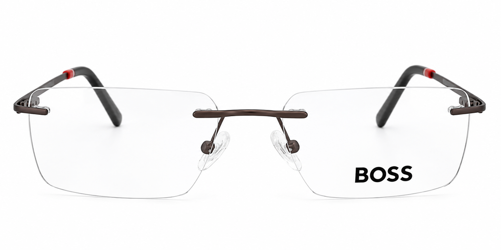 Sleek Rimless Rectangular Eyeglasses Frame