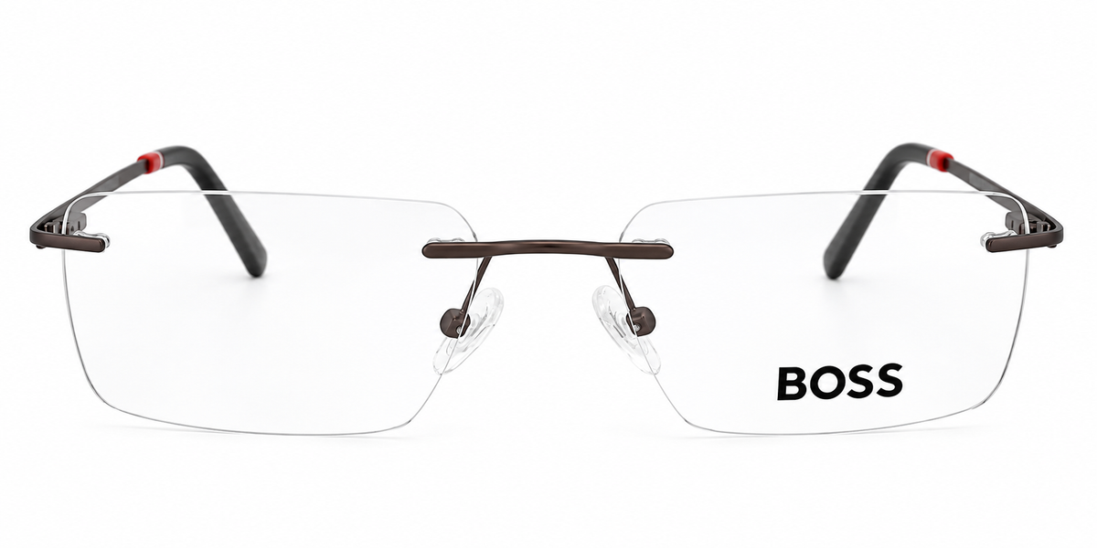 Sleek Rimless Rectangular Eyeglasses Frame