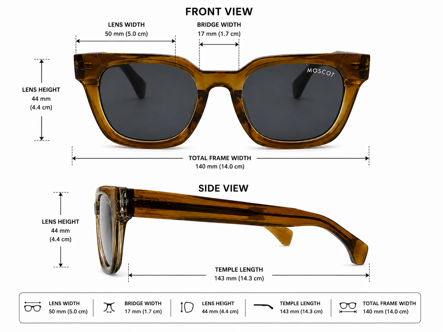 Classic Square Sunglasses – Unisex | Champagne