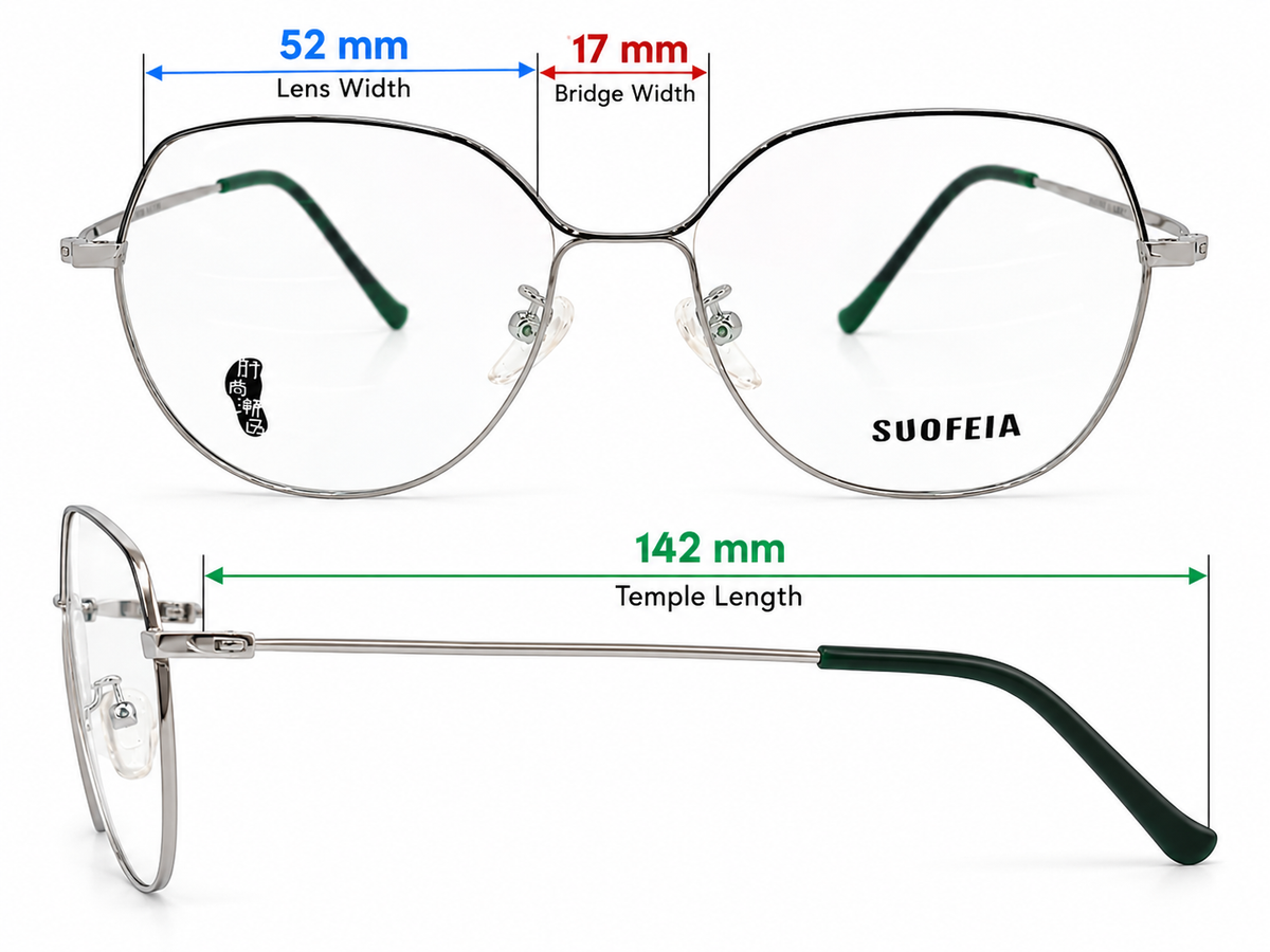 Elegant Geometric Butterfly Metal Eyeglasses for Women