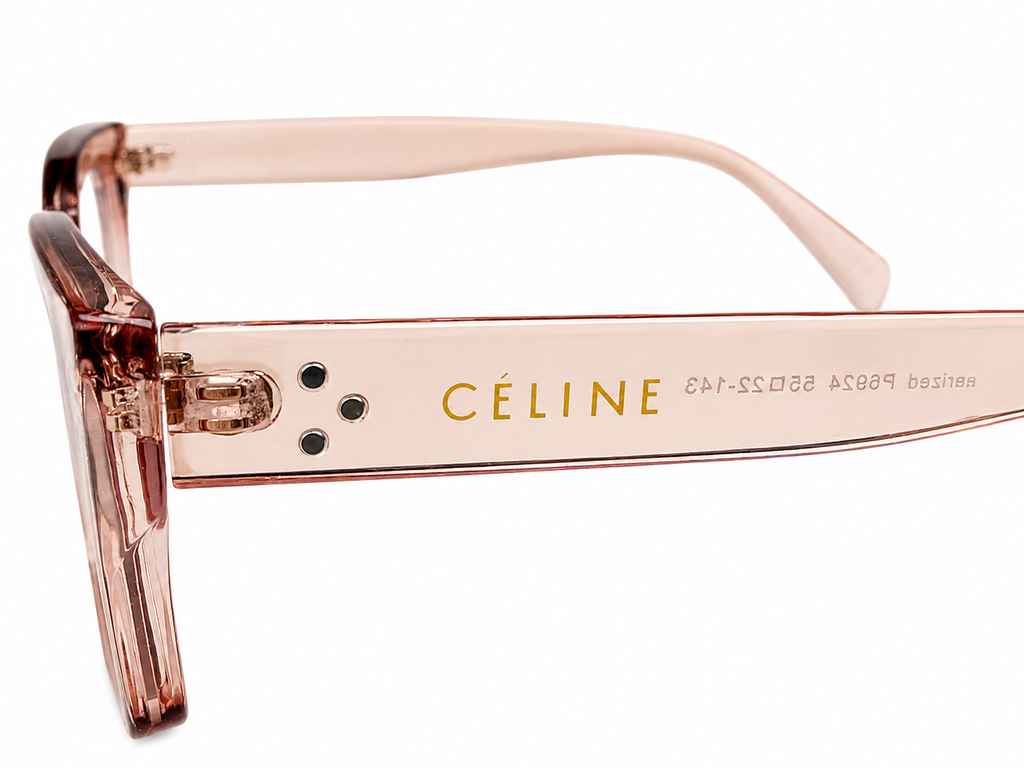 Oversized Square Gradient Sunglasses – Transparent Peach Frame | Unisex